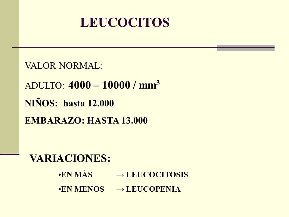valores normales de leucocitos en mujeres embarazadas